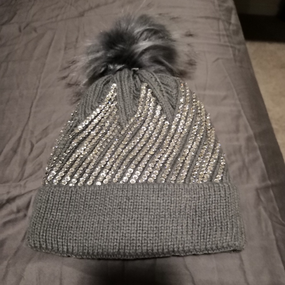 Shiny winter hat